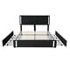 thumbnail image 5 of Upholstered Platform Bed with LED Lights and USB Charging, Storage Bed with 4 Drawers, Black My Lux Decor Round, 5 of 8
