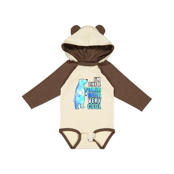 Inktastic Funny Polar Bear Boys or Girls Long Sleeve Baby Bodysuit