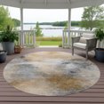 thumbnail image 3 of Addison Rugs Chantille Indoor/Outdoor Transitional Abstract Gray Machine Washable Round Rug, 8' x 8', 3 of 8
