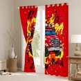 thumbnail image 3 of Castle Fairy Red Fire Truck Black Out Curtains for Teens Boys,Car Theme Curtains Pack Of 2 (42X63 Each),Firefighter Car Bedroom Curtains,Microfiber Bedroom Decor, 3 of 6