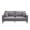 Light Gray, variant on Aukfa Corduroy 2-Seater Loveseat Sofa, 57"W x 27.6"D, Small Space Friendy, Black