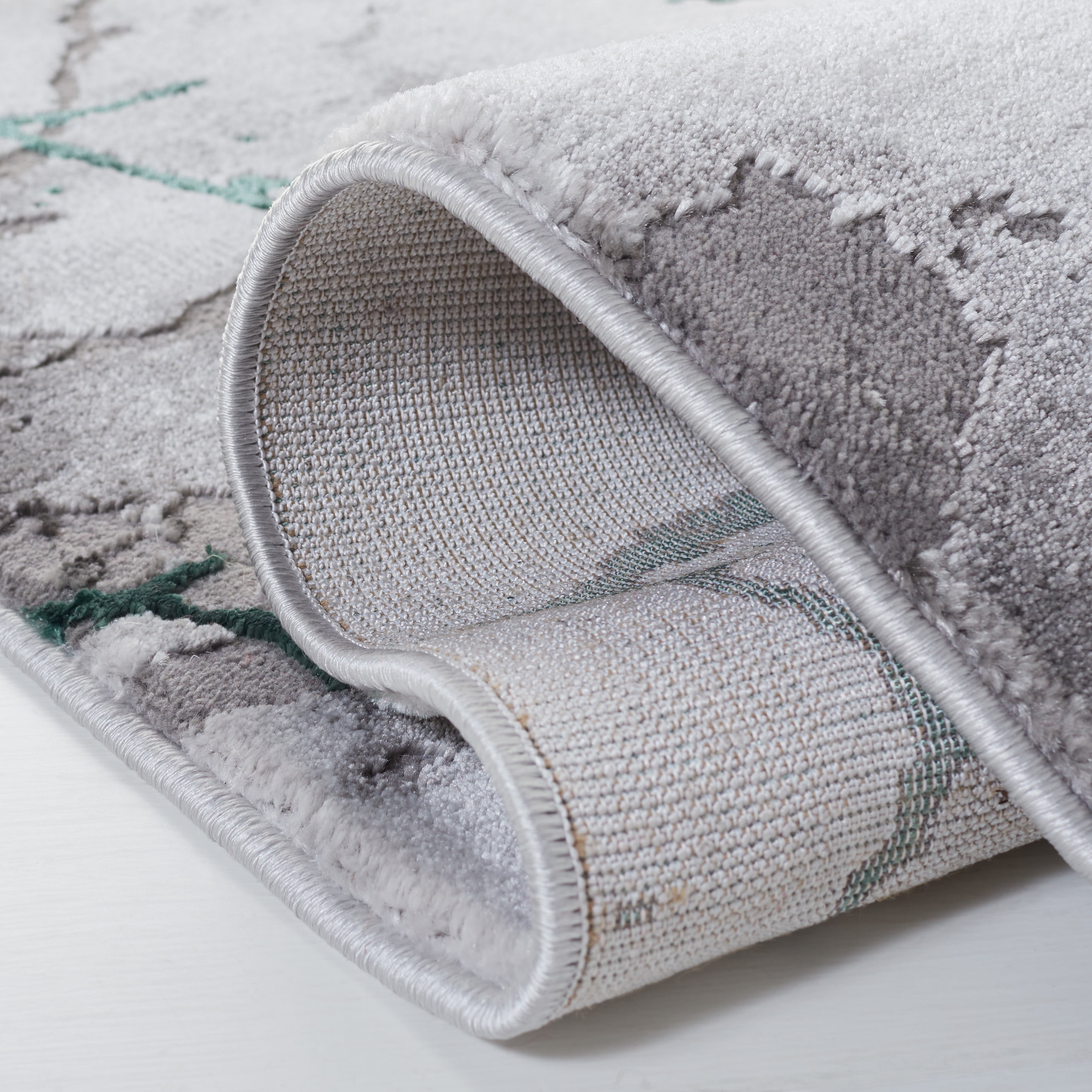 SAFAVIEH Craft Paul Abstract Runner Rug, Grey/Green, 2'3" x 14'