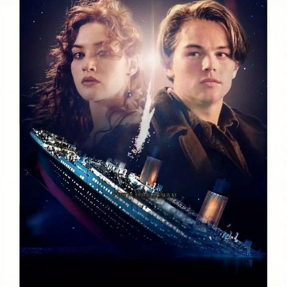 5D Embroidery Titanic Diamond Art Painting - Full Round Rhinestone Mosaic Home Decor