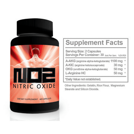 NO2 Nitric Oxide Booster by EyeFive 60 Capsules 30 Day (Best Nitric Oxide Booster)