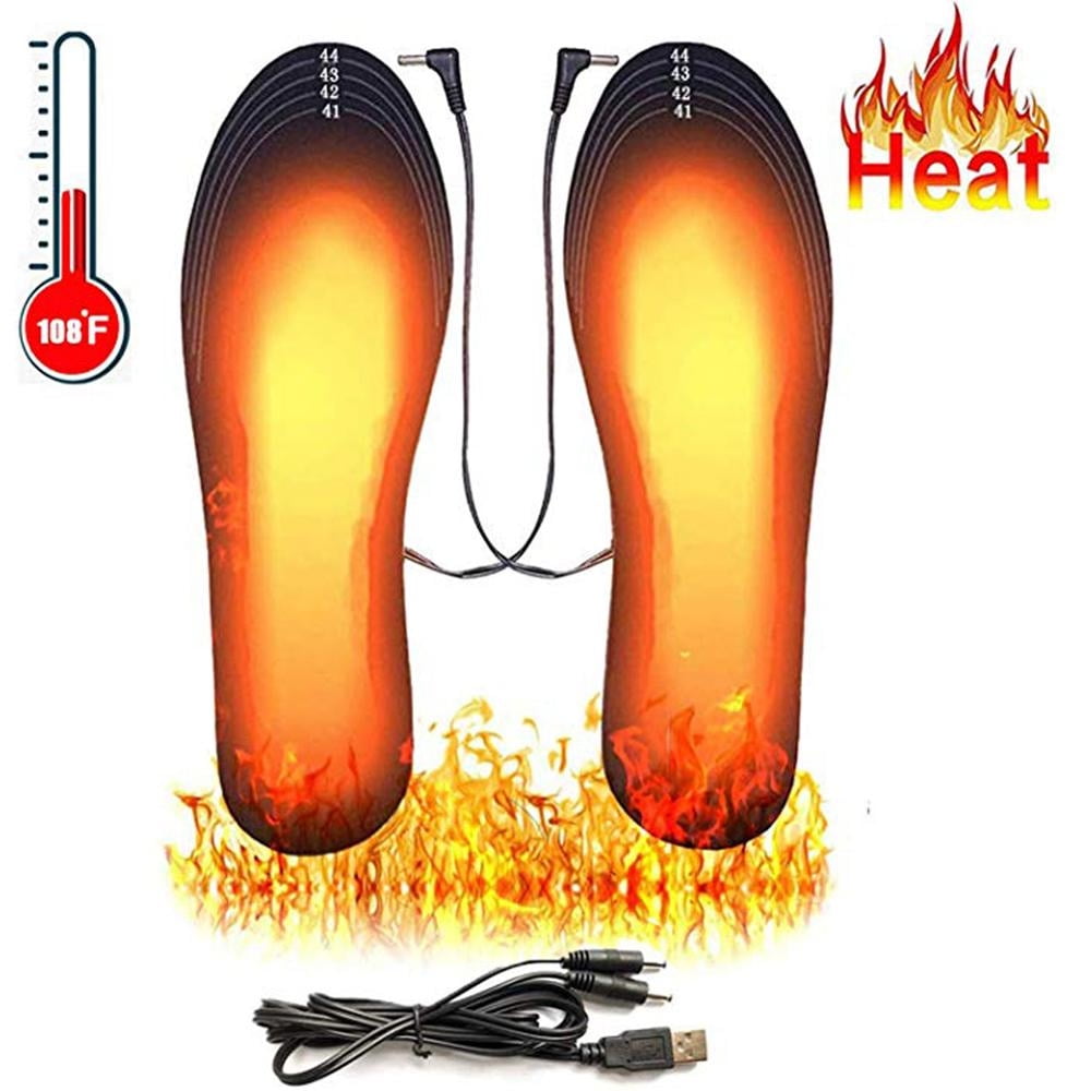 Battery Heated Shoe Insoles Forefoot Warmer Electric Heat Feet Boot Socks War BA 