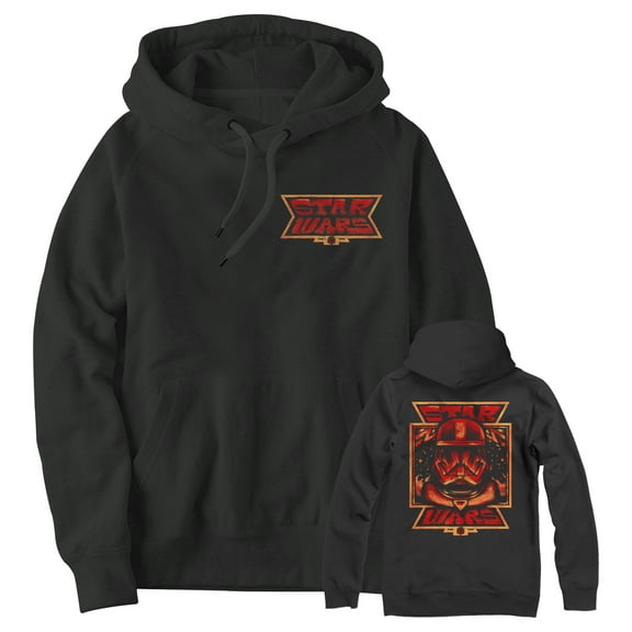 Men's Star Wars: The Rise of Skywalker Artistic Sith Trooper Badge Pull Over Hoodie Black Medium