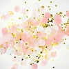 Premium 1-Inch Round Tissue Paper Party Table Confetti - 50 Grams - Pink, White, Gold Mylar Flakes