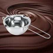 Stainless Steel Double Boiler Pots Universal Insert Melting Pot-Double Boiler Insert, Double Spouts, Heat Resistant Handle-Chocolate Butter Cheese Caramel Melting Pots, Baking Tools