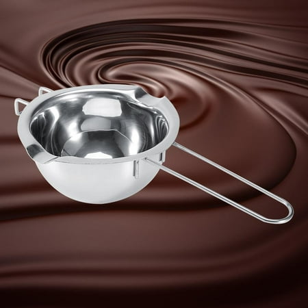 - Stainless Steel Double Boiler Pots Universal Insert Melting Pot-Double Boiler Insert, Double Spouts, Heat Resistant Handle-Chocolate Butter Cheese Caramel Melting Pots, Baking Tools