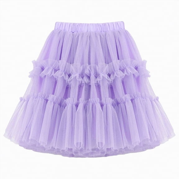 Taybagh Toddler Girl Skirt Layered Lace Tutu Skirts Dance Solid Color Net Yarn 5t Girls Clothes Party Carnival
