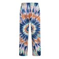 thumbnail image 7 of Iaqnaocc Mens Pants Baggy Wide Leg Lounge Big And Tall Tie Dye SweatPants Drawstring Waist Jogging Pant with Pockets Dark Blue S, 7 of 7