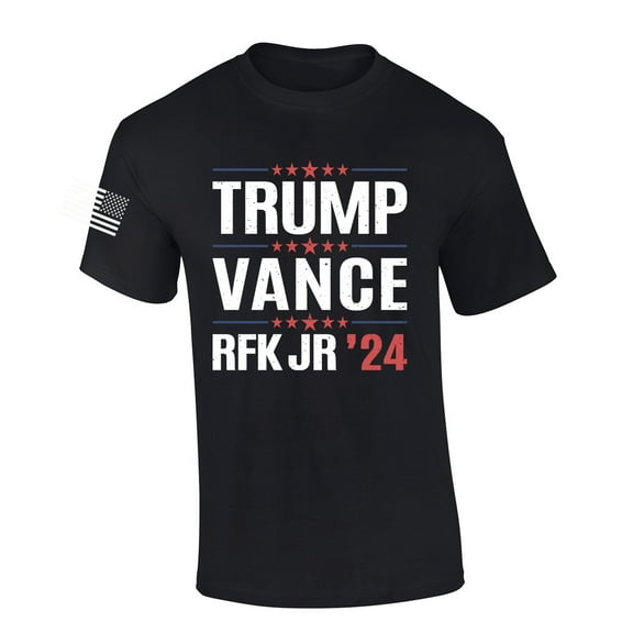Trenz Shirt Company Trump Vance Kennedy RFK Jr. 2024 Short Sleeve T-shirt-Black-4xl