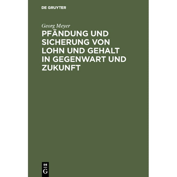Pfändung Und Sicherung Von Lohn Und Gehalt in Gegenwart Und Zukunft: Reformvorschläge, (Hardcover)