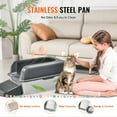 thumbnail image 3 of KFFKFF Cat Litter Tray, 6in Depth, XL Size, Stainless Steel, Includes Scoop, Broad Filter Step & Tall Edges, Sealed Design for Odor Control, Simple Cleaning, Suitable for Larger Cats, 3 of 9