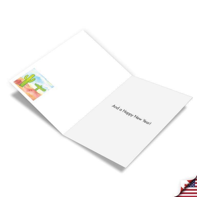 Menorah Cactus Hanukkah Greeting Cards Pack of 12 photo 2