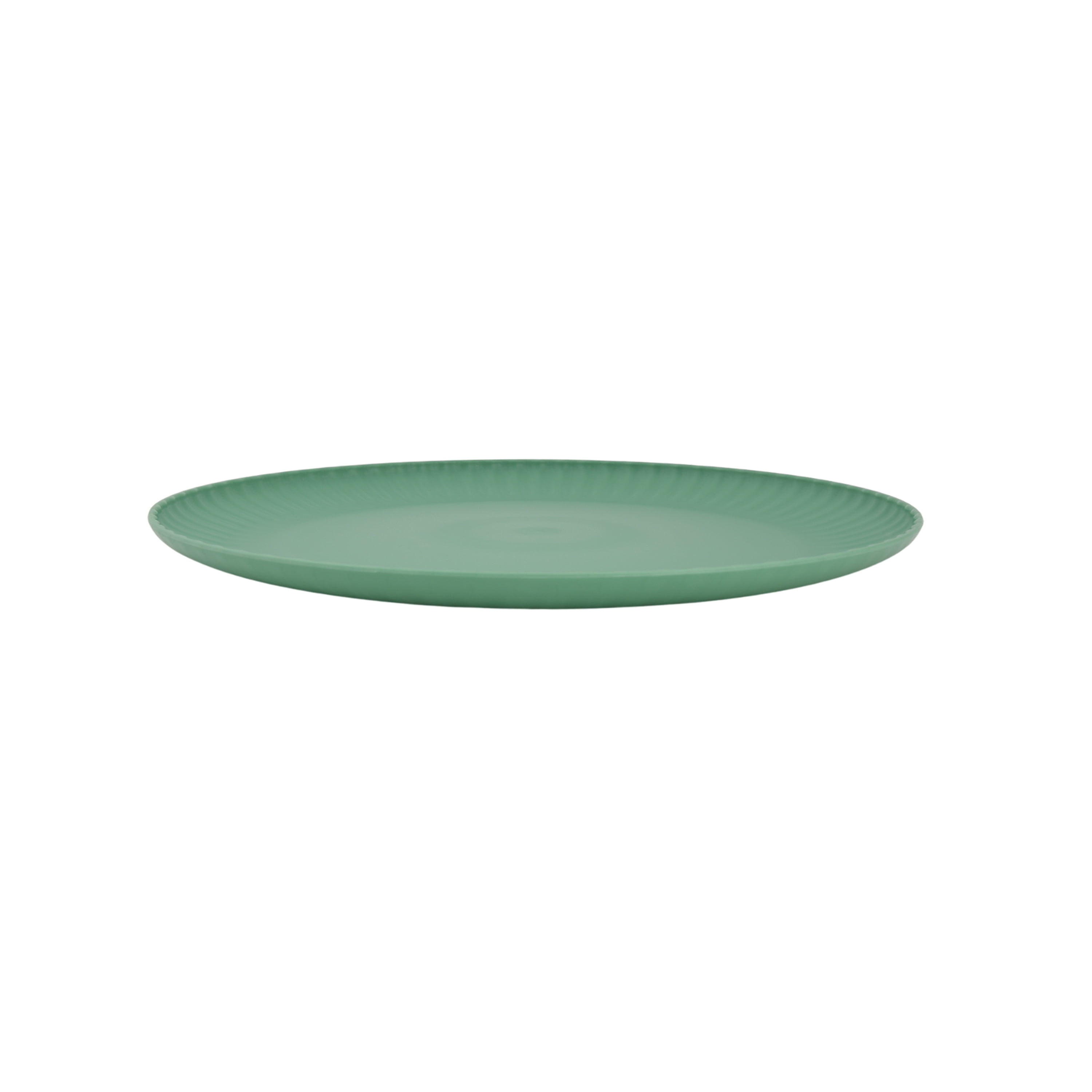 Mainstays Green 10.5" Ribbed Round Plastic Plate