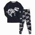 thumbnail image 2 of Kaprioy Boys Pajamas Fall Winter Toddler Boy Pajamas Cotton Pjs Set Kids Dinosaur 2 Piece Long Sleeve Sleepwear, 2 of 8