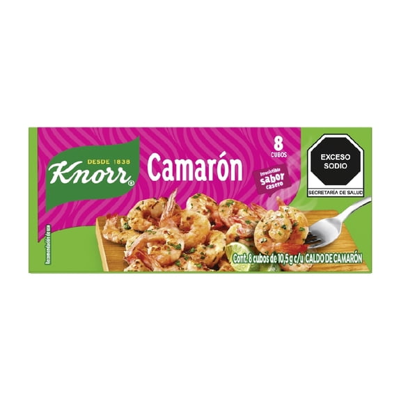 Caldo de camarón Knorr 8 cubos 10.5 g c/u