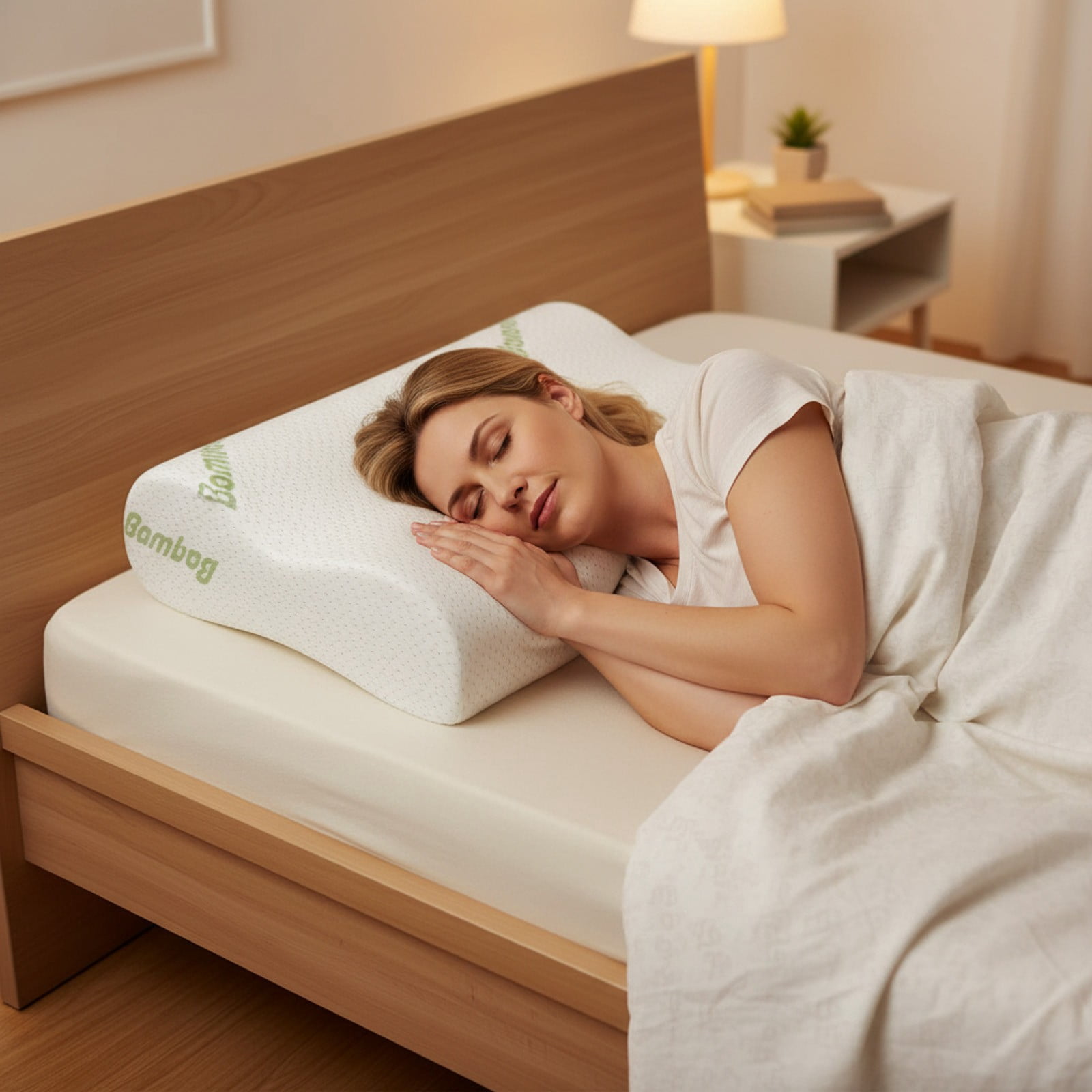 Bzdzmqm Cervical Pillow Neck Pain Relief, Memory Foam Pillow Ergonomic Support, Breathable Wicking Bed Pillow for Side Back Stomach Sleepers, Contour Pillow for Spine Alignment, Orthopedic Pillow for