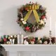 thumbnail image 4 of Adorno de lazo de árbol de Navidad con purpurina | Gran lazo de tela con borde dorado rojo | Decoración de coronas navideñas de 25x19cm | Decoración festiva del hogar | Accesorios navideños, 4 of 6