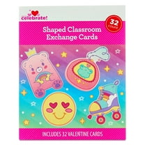 Cute Shaped Classroom Exchange Cards, Multicolor, 32 Count, Valentine's Day by Way To Celebrate