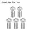 thumbnail image 2 of Boquilla Uxcell de 0.4mm-1.2mm adecuada para impresora 3D para cabezal de extrusión V6 para filamento de 1.75mm 5 piezas, 2 of 5