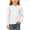 White, variant on YUANxueke Girls Ruffle Long Sleeve Cotton Shirts Soft Casual Crewneck Pullover Layering Tops,Gray,2-3 Years