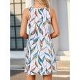 thumbnail image 2 of Sociala Cotton V Neck Tank Dresses for Womens Built in Bra Summer Dresses with Pockets, 2 of 10