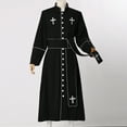 thumbnail image 4 of BPURB Unisex Clerical Clergy Robe for Pulpit with Sleeves Black, 4 of 7