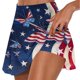 thumbnail image 1 of Jacenvly - Falda corta plisada de dos piezas para mujer, estilo informal, de verano, para tenis, atlética, elástica, para yoga, suave y satinada, color azul, 1 of 2