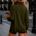 thumbnail image 4 of Mock Neck Sweatshirt for Women Solid Color Button Long Sleeve Loose Relaxed Fit Casual Lightweight Ribbed Cuffs Cozy Classic Everyday Fall Winter Pullover, 4 of 9