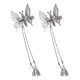 thumbnail image 2 of 4x Elegantes Horquillas con Pinza para El Pelo de Mariposa de Cristal con Borlas, Accesorios para El Cabello, Pasador de Metal Hueco para Dama de Boda 4 piezas, 2 of 7