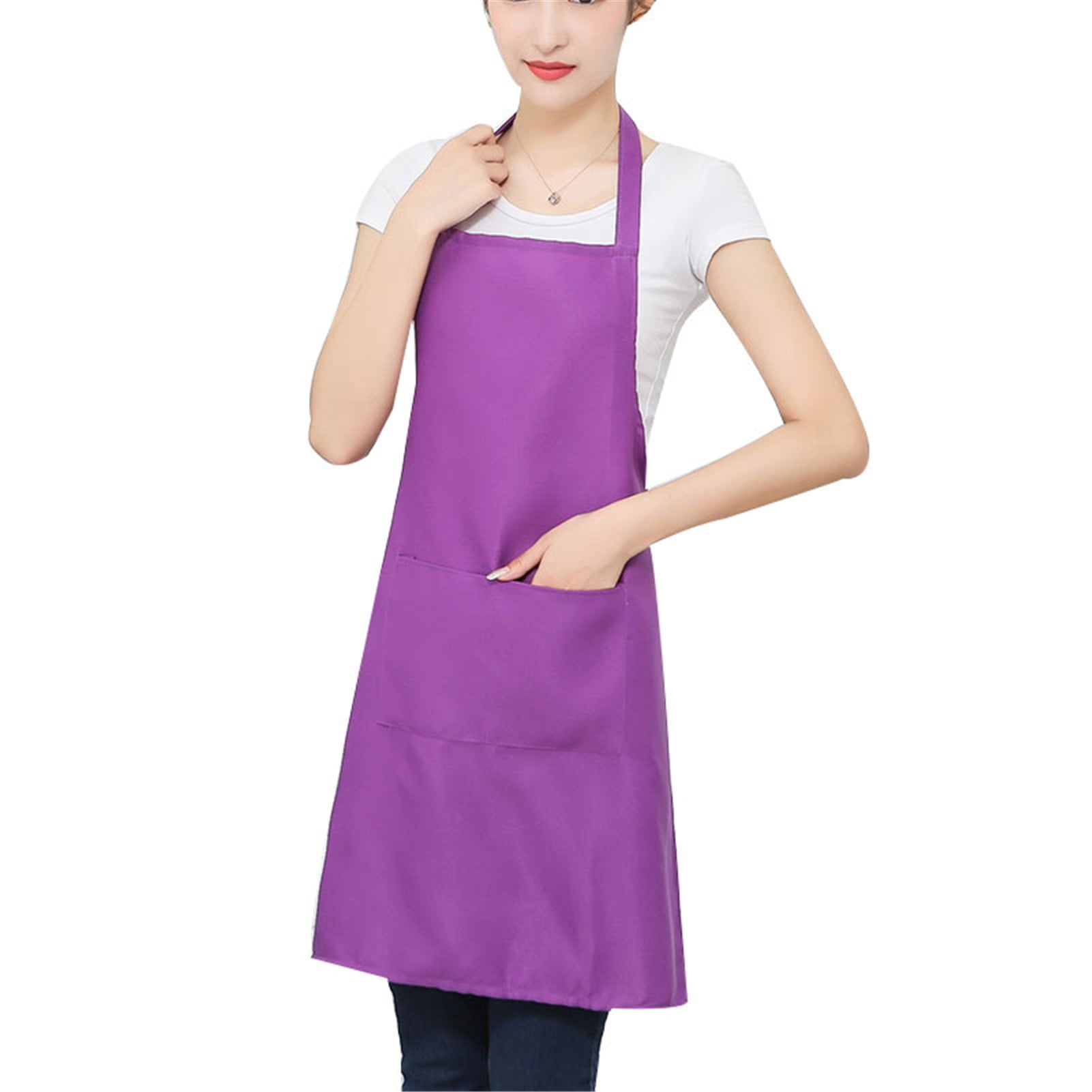 lzndeal Waterproof Oil Cooking Apron Chef Aprons for Women Men Kitchen Bib Apron Idea for