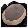 thumbnail image 6 of Toupee for Men Mono Top with Poly Coating Around Human Hair Mens Hair Prosthesis, 6 of 7