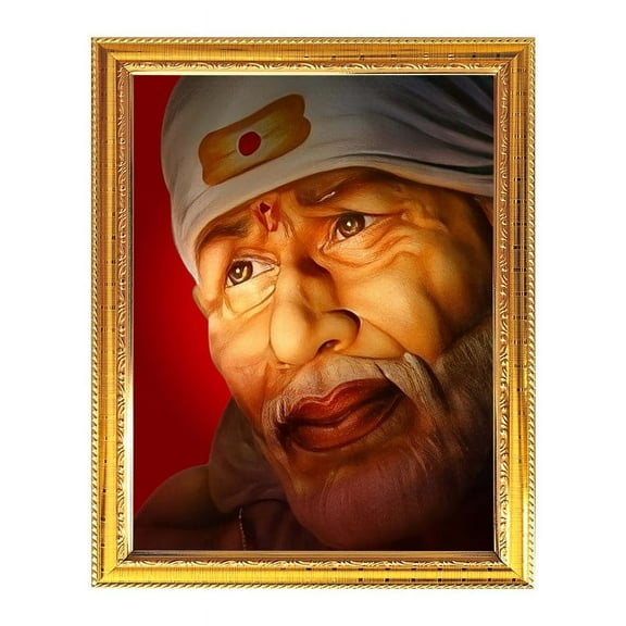 Shirdi Sai Baba God Photo Frames Religious Hindu Temple Office Wall Poster 11.8X15.7