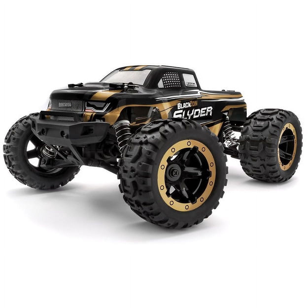 BlackZon 4WD Monster Truck RC Car with Brushed Electric Motor and Li-Ion Battery, Multicolor