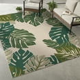 thumbnail image 2 of Mainstays Monstera Palm Outdoor Rug, 7'x10', 2 of 9