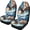 Eagle Pattern Design, variant on XYZCANDO Car Seat Covers Eagle Pattern 2 Piece Seat Protection Cushion Covers Durable Sedan Truck Van Stretchy Removable Front Seat Cover