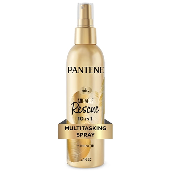 Pantene Leave in Conditioner Miracle Rescue 10 in 1 Multitasking Spray, 5.7 fl oz