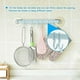 thumbnail image 5 of Soporte para utensilios de cocina con 6 ganchos ajustables, barra giratoria para colgar en la pared para baño, sala de estar, bar, azul, 5 of 5