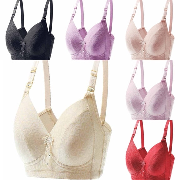 FAZVAOO Woman's Bras No Underwire Full Spush Upport Wire Free No Rims Daily Bra