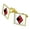 Gold, variant on Harley Quinn Diamond Logo Square Cufflink Set - Silver or Gold
