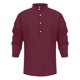 thumbnail image 3 of Designer Spring Summer Men's Casual Cotton Linen Solid Color Long Sleeve Shirts Loose Stand Collar Shirts 3XL, 3 of 5