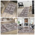 thumbnail image 7 of HOMERRY Area Rug 2x3 Persian Throw Area Rug for Living Room Entryway, Boho Distressed Carpet Soft Accent Floor Cover for Indoor Kitchen, Taupe, 7 of 7
