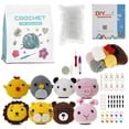 thumbnail image 2 of 8Pcs Crochet Kit for Beginners Complete Crochet Knitting Kit Adorable Animal Crochet Starter Pack with Yarn Stuffing Keychain DIY Crochet Craft Kit with Step-by-Step Video for Adults Kids, 2 of 11