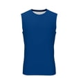 thumbnail image 7 of Pafei Tyugd Muscle Tank Tops for Men Cozy Casual Athletic Sleeveless T Shirts Big and Tall Crew Neck Gym Shirt Blue 2XL, 7 of 7