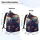 thumbnail image 2 of Disketp Colorful Feather Owl Mochila de Lona Estampada, Mochila Escolar de Viaje Ligera para Estudiantes y Portátil-Small, 2 of 5