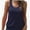 Navy blue, variant on Women Summer Deep V Neck Tank Top Loose Fit Flowy Sleeveless Shirt