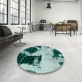 thumbnail image 3 of Ahgly Company Indoor Rectangle Abstract Northern Lights Blue Abstract Area Rugs, 7' x 10', 3 of 6