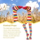 thumbnail image 5 of Guardurnaity Medias sobre la rodilla Calcetines largos iris Calentador de piernas Muslo Accesorios de juego de rol Carnaval Mujer Fiesta Mascarada Type3 NO3, 5 of 6